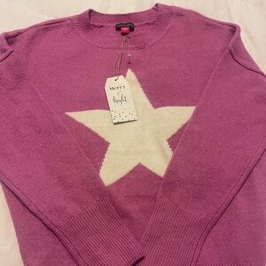 New Holiday Vince Camuto Trending Women’s Heart Sweater, Soft Size Small